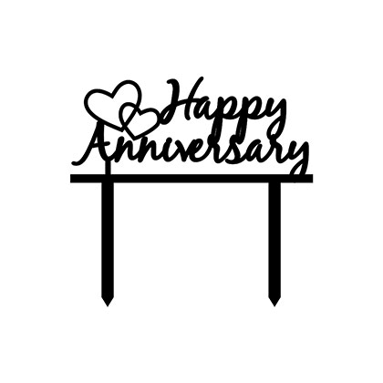 "Happy Anniversary" Topper